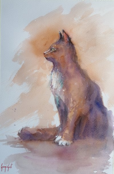 Profilo del gatto attento da Giorgio Gosti