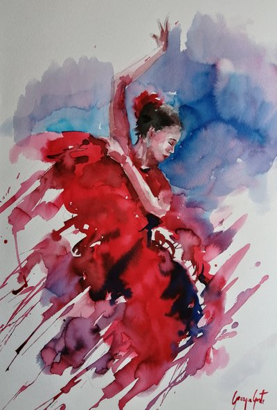 Appassionata ballerina di flamenco da Giorgio Gosti