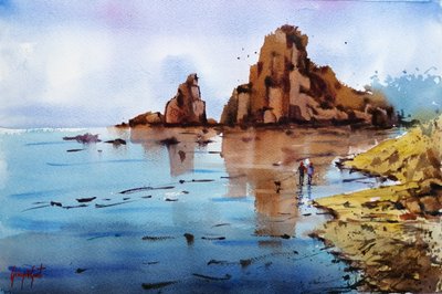 Riflessi sulla costa rocciosa da Giorgio Gosti
