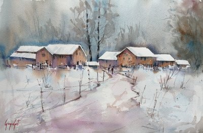 Villaggio rustico invernale da Giorgio Gosti