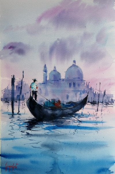 Gondola al tramonto a Venezia da Giorgio Gosti