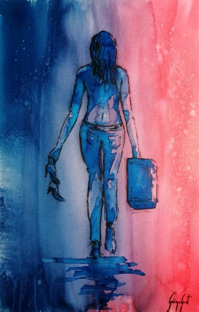 Il viaggio blu e rosso di una donna da Giorgio Gosti