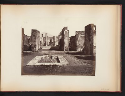 Veduta delle rovine della Casa di Pansa a Pompei, Italia da Giorgio Sommer (attributed to)