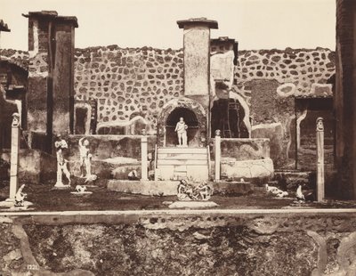 Casa di Marco Lucrezio, Pompei (House of Marco Lucrezio, Pompeii),c. 1870 (photo) da Giorgio Sommer