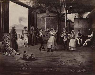 Napoli Tarantella, ca. 1870 da Giorgio Sommer