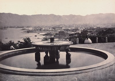 Panorama dalla Villa Belmonte con la fontana, Palermo da Giorgio Sommer