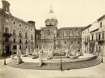 Fontana Pretoria, Palermo, Italia, fotografia di Giorgio Sommer da Giorgio Sommer