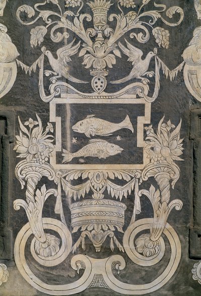 Figure allegoriche e segni zodiacali, Palazzo dei Cavalieri o Palazzo della Carovana, Piazza dei Cavalieri, Pisa, Toscana, Italia da Giorgio Vasari