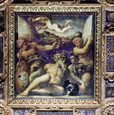 Allegoria delle regioni di Cortona e Montepulciano dal soffitto del Salone dei Cinquecento, 1565 da Giorgio Vasari