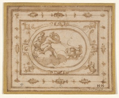 Aurora e Tithonius, studio per una decorazione scenica per una rappresentazione di Aretino da Giorgio Vasari