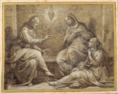 Cristo nella casa di Marta e Maria da Giorgio Vasari