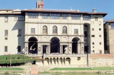 Facciata della Galleria degli Uffizi sull