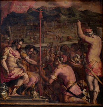 Fondazione di Florentia, un insediamento romano, 1563-1565 da Giorgio Vasari