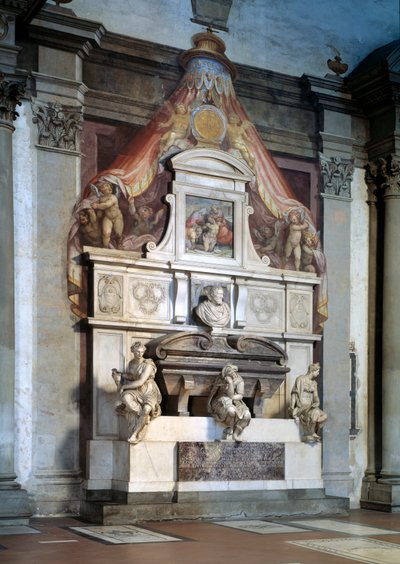 Monumento funebre in omaggio allo scultore e architetto del Rinascimento Michelangelo da Giorgio Vasari