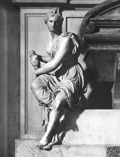 Monumento a Michelangelo Buonarroti (1475-1564), dettaglio personificazione della Scultura da Giorgio Vasari