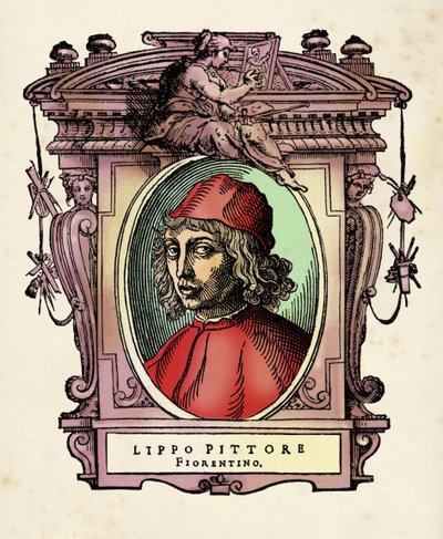 Ritratto di Lippo di Benivieni (XIII-XIV secolo) Incisione da 