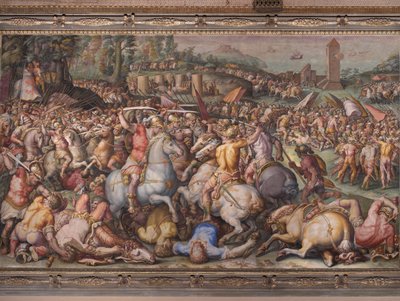 La sconfitta dei Pisani alla torre di San Vincenzo, dal Salone dei Cinquecento, 1569 da Giorgio Vasari
