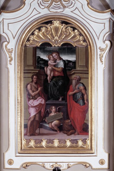 Vergine circondata da San Giovanni Battista e San Girolamo da Giorgio Vasari