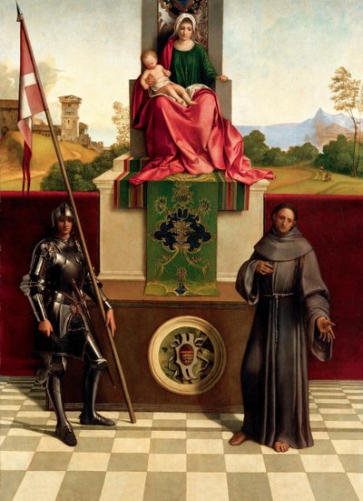 Madonna e Bambino tra i Santi Francesco e Nicasio (Madonna di Castelfranco) da Giorgione da Castelfranco