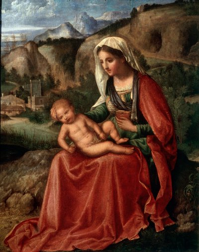 La Vergine e il Bambino in un paesaggio da Giorgione da Castelfranco