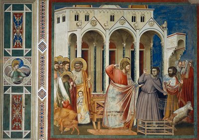 Cacciata dei mercanti dal Tempio, (dettaglio) da Giotto (c.1266 1337)