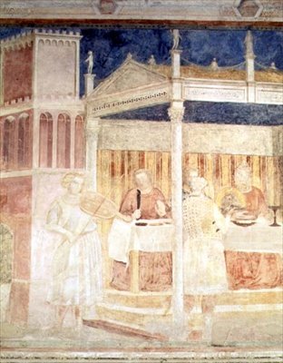 Banchetto di Erode, (dettaglio) da Giotto (c.1266 1337)