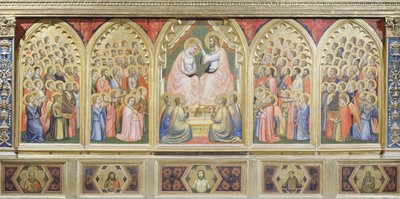 Italia, Firenze, Basilica di Santa Croce, Cappella Bandini Baroncelli, Incoronazione della Vergine da Giotto (c.1266 1337)