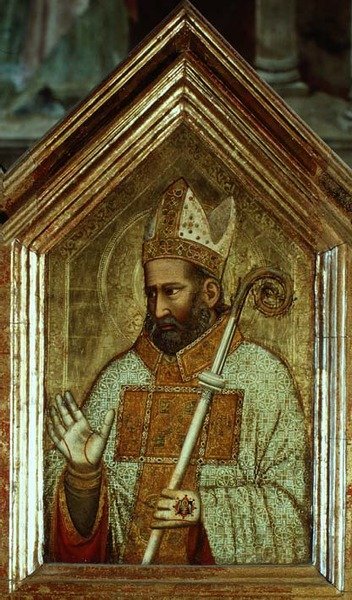 Santo dal Polittico di Santa Reparata (pannello centrale destro) (dettaglio) da Giotto (c.1266 1337)