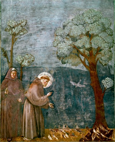 Episodio della vita di San Francesco: La predicazione agli uccelli da Giotto (c.1266 1337)