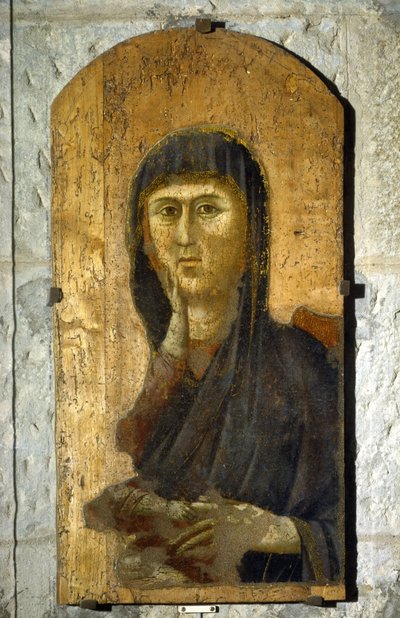 Madonna. Ritratto della Vergine su sfondo dorato. Giotto di Bondone (1267? -1337), circa 1290 da Giotto (c.1266 1337)