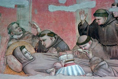 Affresco della morte di San Francesco da Giotto
