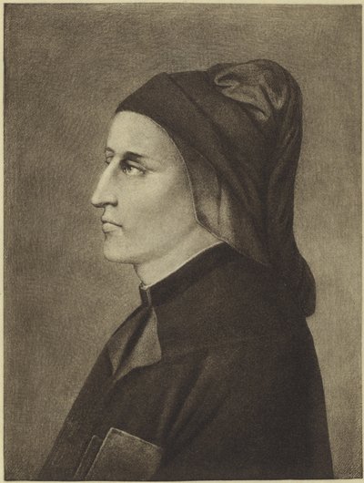 Dante Alighieri (fotoincisione) da Giotto di Bondone