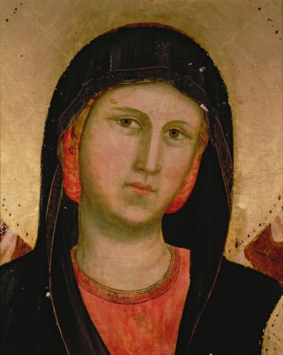 Madonna, dalla Madonna col Bambino in trono (dettaglio) da Giotto di Bondone