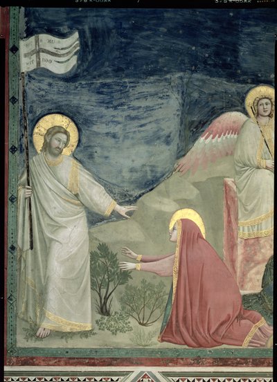 Noli me Tangere, (dettaglio) di Cristo e Maria Maddalena, c.1305 da Giotto di Bondone