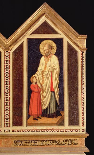 San Nicola, dal Polittico di Santa Reparata (dettaglio del pannello destro) da Giotto di Bondone