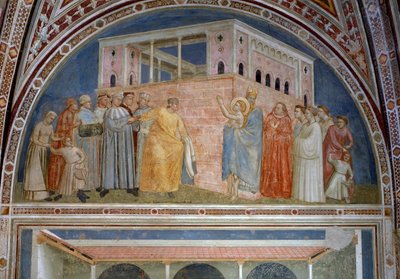 San Francesco Rinuncia ai Beni Terreni, dalla Cappella Bardi, c.1320 da Giotto di Bondone