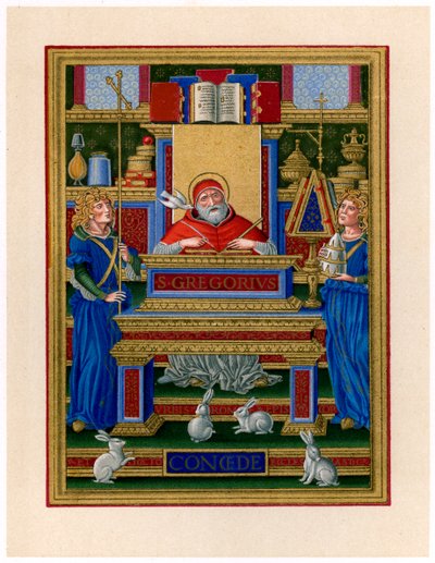 San Gregorio Magno riceve ispirazione dallo Spirito Santo, c. 1490 da Giovan Pietro Birago