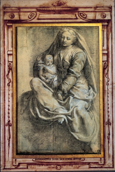 Vergine e Bambino Lavis di Giovanni Antonio Dosi (1533-1610) XVI secolo. 0,43x0,28 m Parigi, Museo del Louvre da Giovanantonio Dosio