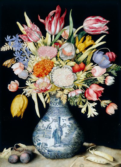 Vaso di porcellana cinese con fiori (acquerello) da Giovanna Garzoni