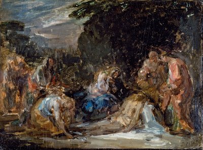 Deposizione, di Giovanni Carnovali detto Piccio, olio su tavola, 21x29 cm da Giovanni Carnovali