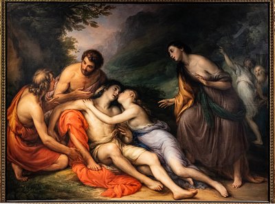 Aminta si risveglia tra le braccia di Silvia, c.1832-33 da Giovanni Carnovali