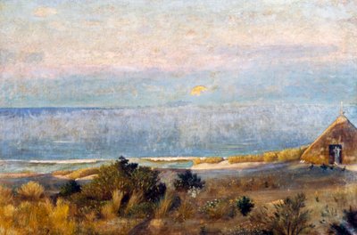Tramonto della luna nel Mar Mediterraneo da Giovanni Costa
