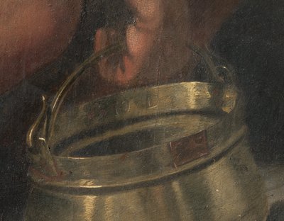Crocifissione, dettaglio (affresco trasferito su tavola) (dettaglio) da Giovanni (fl.1537 d.c.1570) Fratino