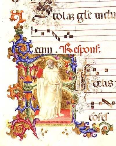 Ms 561 f.1r Iniziale Istoriata 
