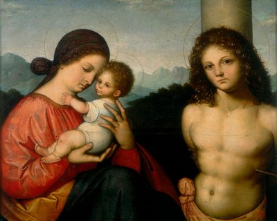 Madonna con Bambino e San Sebastiano da Giovanni Agostino da Lodi