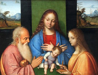Vergine e Bambino















 con San Giuseppe e Lucia da Giovanni Agostino da Lodi