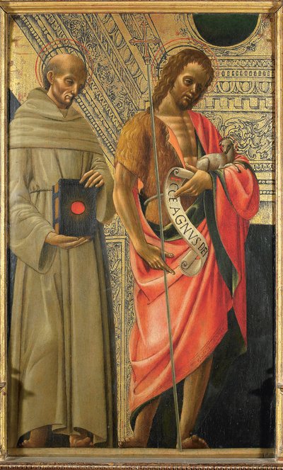 San Bernardino da Siena e San Giovanni Battista, ca 1485-1490 da Giovanni Ambrogio Bevilacqua