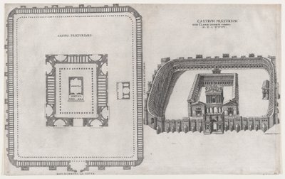 Speculum Romanae Magnificentiae: Castrum Praetorium, 1581 da Giovanni Ambrogio Brambilla
