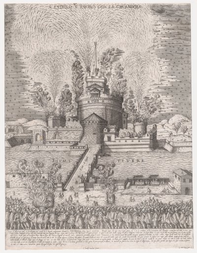 Speculum Romanae Magnificentiae: La Girandola al Castel Sant