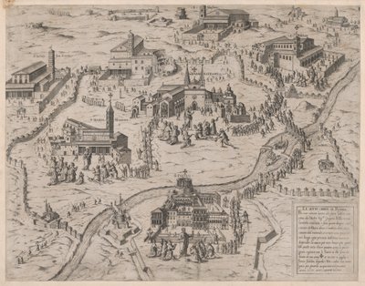 Le Sette Chiese di Roma, 1575 da Giovanni Ambrogio Brambilla.